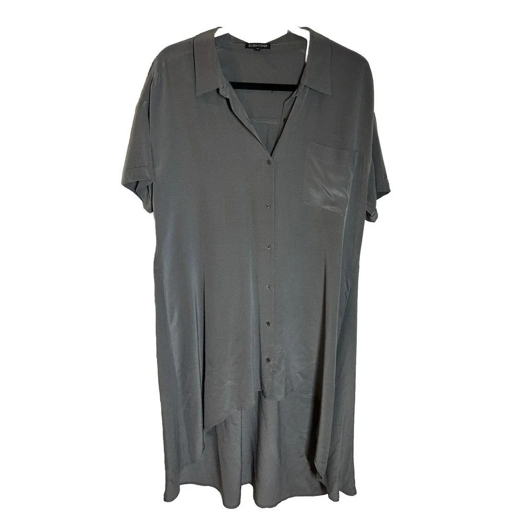 Eileen Fisher Women’s Silk High Low MIDI Dress Size M